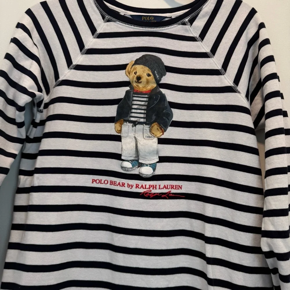 Polo Ralph Lauren Big Girls Polo Bear Fleece Dress size XL/16